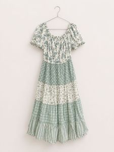 Tiered Off-Shoulder Midi Dress