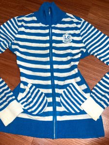 Rare Y2K It Girl Fitted Zip Up Semi Wooden Top