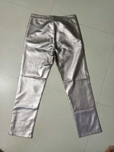 Metalic Leather Bronze Trouser Waist 32