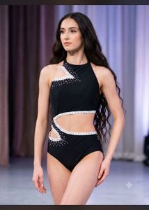 Stylish Black Embellished Bodysuit
