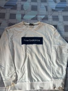 New Balance White Crewneck Sweatshirt