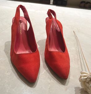 Pramod Red Slingback Heels - Used Once