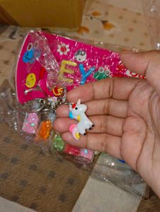 Cute Cartoon Character Keychain Set