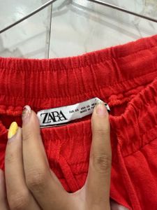 Bright Red Wide-Leg Lounge Pants