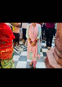 Beautiful Pink and Teal Kurta Set