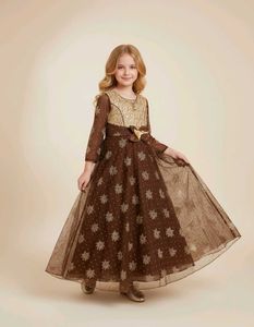 Brown & Gold Special Occasion Dress