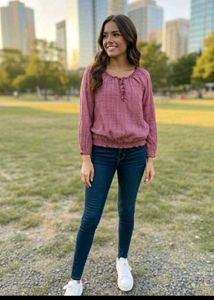 Mauve Textured Top