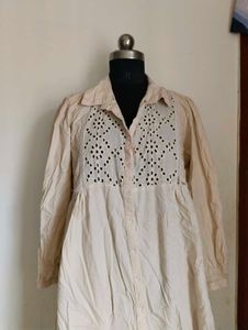 Vintage Eyelet Shirt Dress