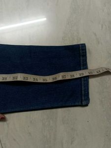 Blue Denim Jeans with Elastic Waistband