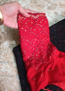 Elegant Saree with Embellished Blouse