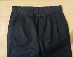 Navy Blue Wide Leg Formal Trousers