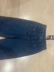 New Wide Leg Blue Denim Jeans