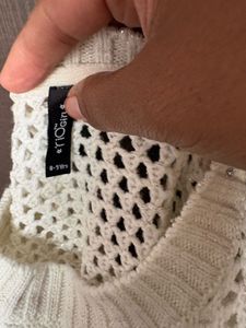 Crochet Knit Long Sleeve Top