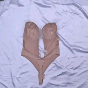 Nude U-Plunge Bodysuit