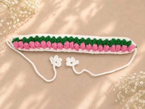 tulip crochet headband