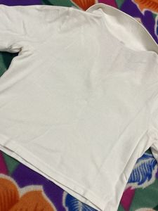 White Polo Crop Top