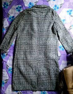 Black And White Long Over Coat