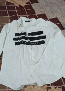 White "STAY YOUNG" Graphic Shirt