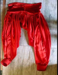 red satin patiyala salwar