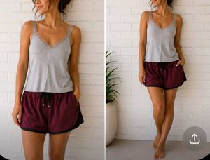 2 Preloved Strapy Tops and 1 Comfy Shorts