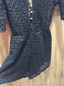 Elegant Black Lace Romper