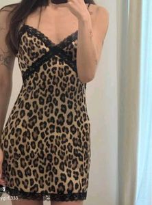 Leopard Print Slip Dress