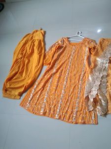 Yellow Embroidered Salwar Kameez