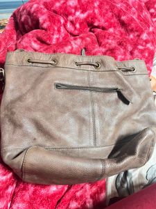 Stylish Brown Leather Hobo Bag