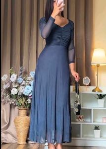 Elegant Blue Maxi Dress