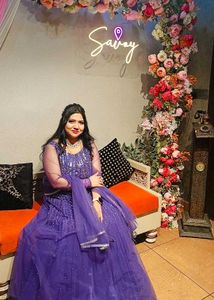 Embellished Purple Gown