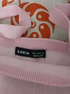 Pink Ribbed Knit Crop Top