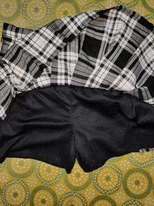 Plaid Pleated Mini Skirt