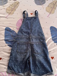 Cute Denim Overalls Shorts with Hearts