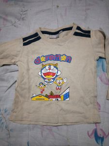 New Born Baby Tshirt, Cream Colour,Unisex