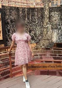 Chic Pink Floral Print Dress