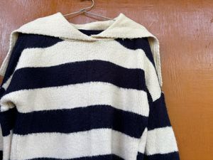 Sale for today only Korean Blue &amp; Beige sweater