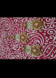 Exquisite Kundan Maang Tikka &amp; Earrings Set