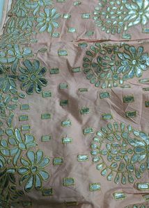 Peach Embroidered Lehenga Skirt