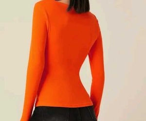 Orange Ribbed Tank Top
