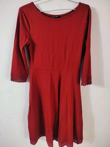 Harpa Chic Red Dress ❤️with Lace Detail
