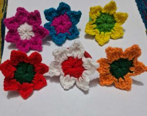 Handmade Crochet Flower Hair ties