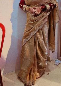 Elegant Ready To Wear Saree with Velvet Blouse