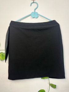 Chic Black Wrap Skirt