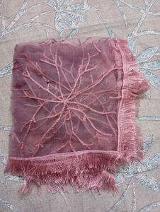 Dusty Rose Embroidered Dupatta