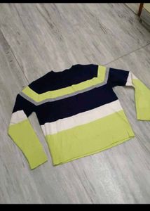 woollen Striped Long Sleeve Top