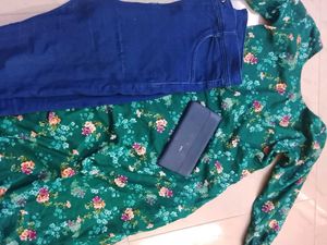 Green Floral Kurta only