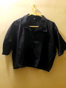 Black Cropped Shirt