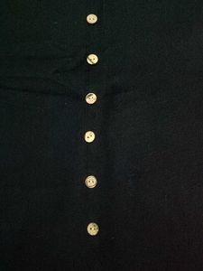 Chic Black Button-Front Skirt