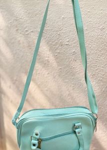 Mint Bow Accent Sling Bag