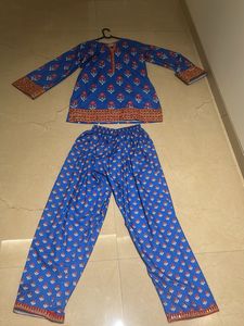 Beautiful Blue Floral Kurta Set